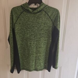 Xersion Green Activewear Hooded Top